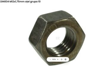 Piuliţă DIN934 M12x1,75mm oțel grupa 10
