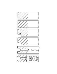 Segmenti Piston 108 2.5x2.5x2.5x2.5x5x5 mm