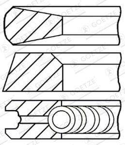 Segmenti Piston 101.80 2.85x2.34x3.97 mm A77500, A77727 3802050, 3802056, 3802230, 3802421
