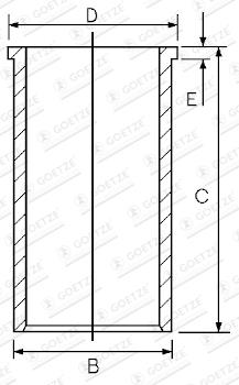 Camasa Piston UNB  82.60x87.00mm L=154MM
