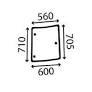 5089556  Geam dreapta spate Case JX55, JX60, JX65, JX70, JX75, JX80, JX85, JX90, JX95,