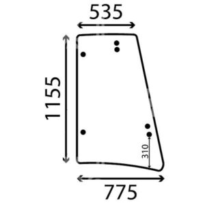 Geam Lateral Stanga JCB 3CX 827/80269 827-80269 82780269