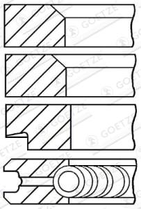 Segmenti Piston FENDT FARMER 2D 90mm 2.5x2.5x2.5x5 mm