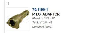 70/1190-1 Adaptor PTO Z=6 1" 3/8  614397049, 1084343, 6710164