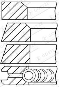 Segmenti Piston 101.05 - 2.38x2.38x2.38x6.35 mm   41158038, 4181A009, 740535M91, 745758M91, 747041M91, 85744, 86734, 86778, 86780, 747041Z91, 1007664, 270490, 272992, 3931644M91, 40145, 4181A9, 737433M91, 740536M91,