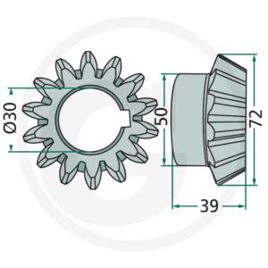 Pinion Grupo Conic PZ ST-44, VGST-44 ST44, VGST44